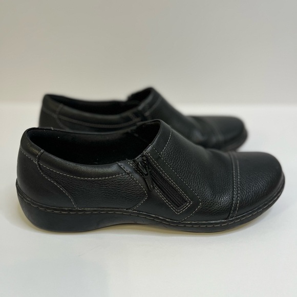 Clarks Cora Giny Black Leather Casual Loafers Size 8.5 - Picture 5 of 15